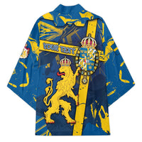 Personalized Sweden Kimono Coat Of Arms Unique Style - Wonder Print Shop