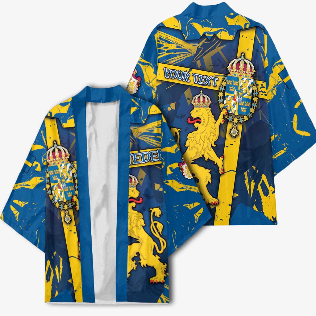 Personalized Sweden Kimono Coat Of Arms Unique Style - Wonder Print Shop