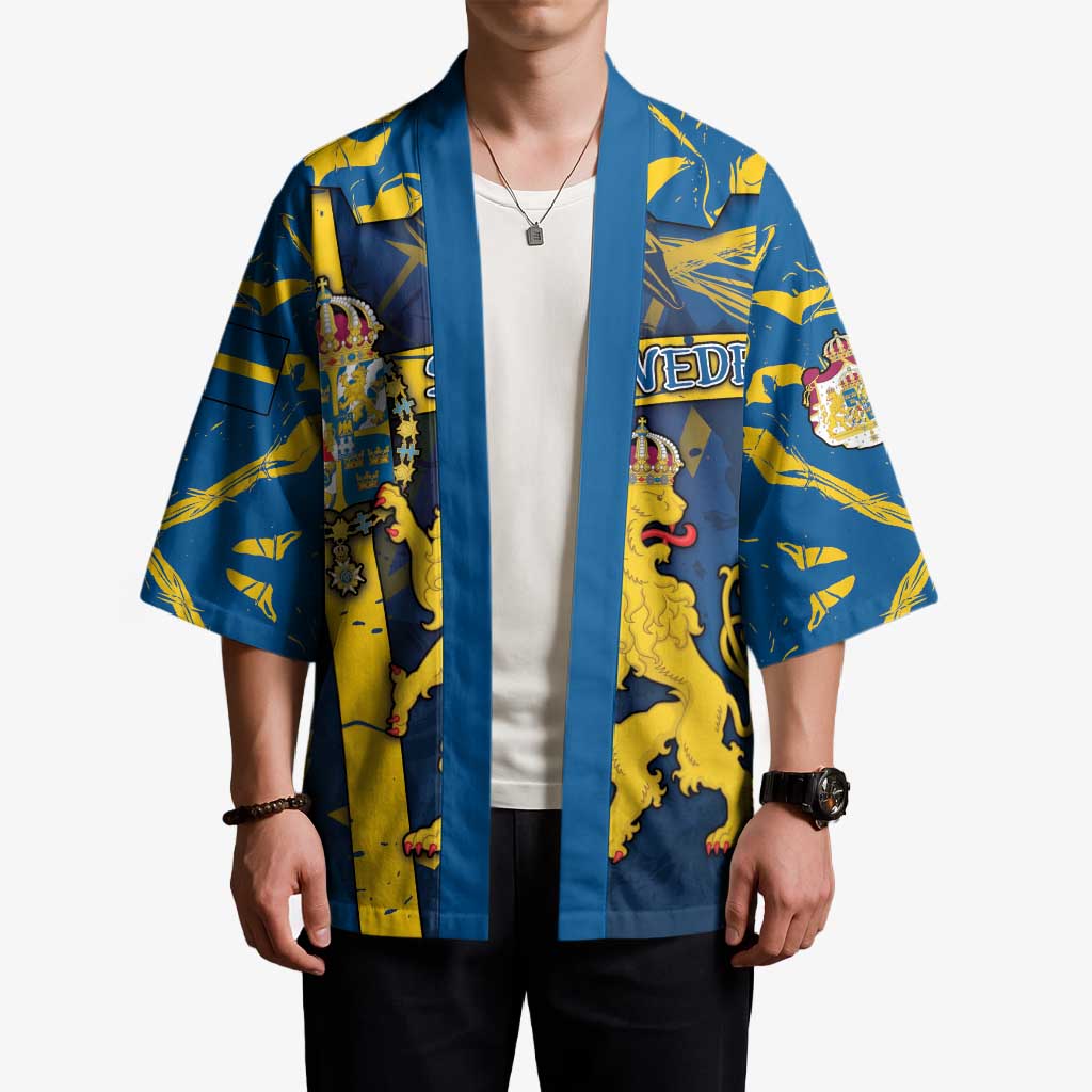 Personalized Sweden Kimono Coat Of Arms Unique Style - Wonder Print Shop