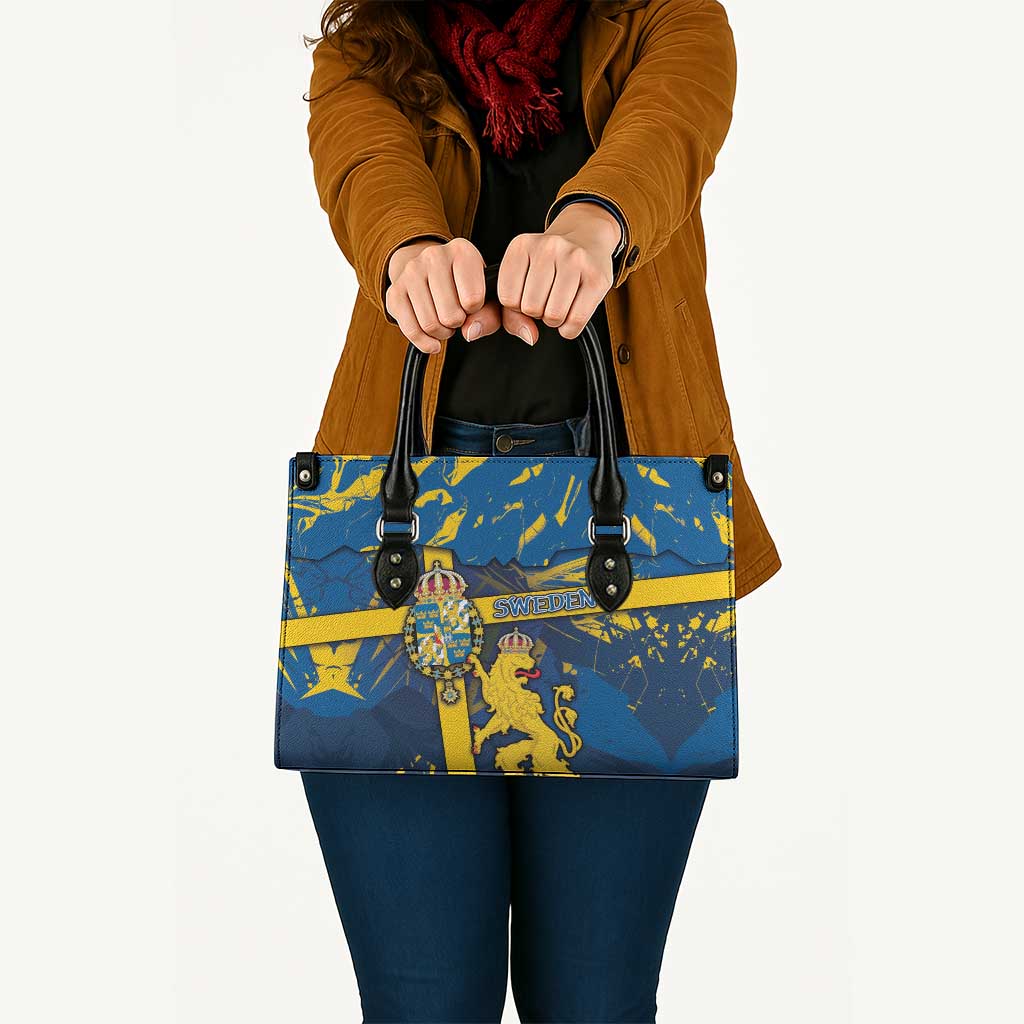 Sweden Leather Bag Coat Of Arms Unique Style - Wonder Print Shop