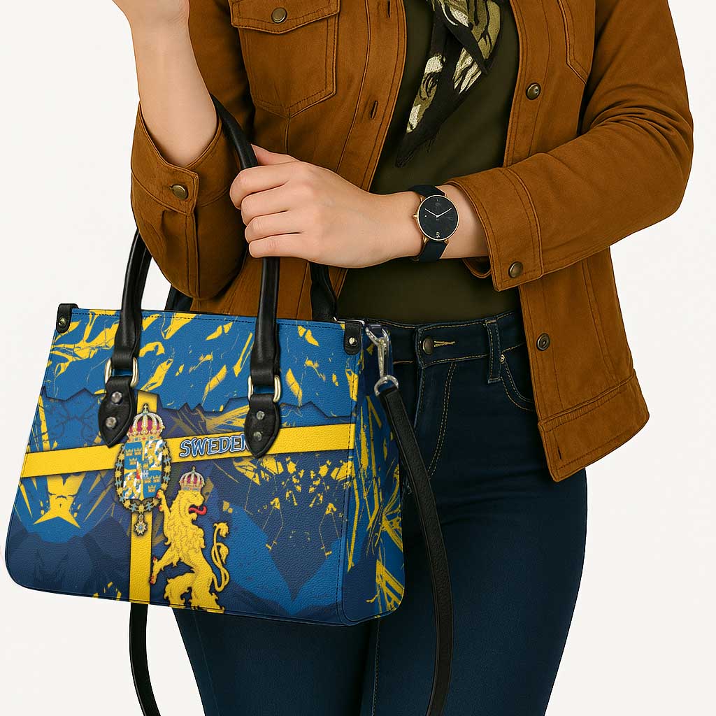 Sweden Leather Bag Coat Of Arms Unique Style - Wonder Print Shop