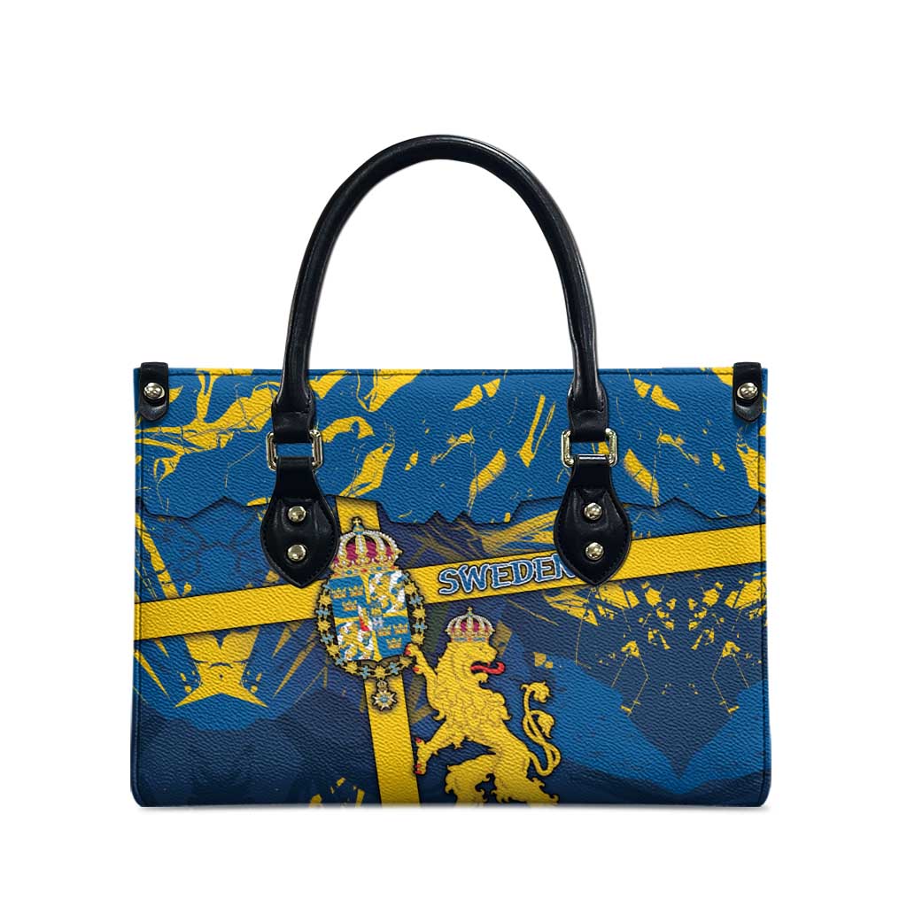 Sweden Leather Bag Coat Of Arms Unique Style - Wonder Print Shop