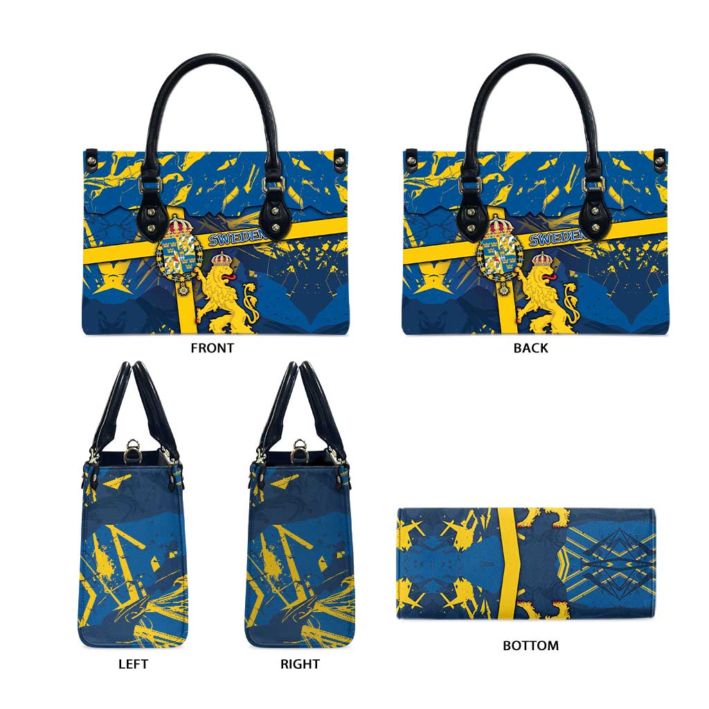 Sweden Leather Bag Coat Of Arms Unique Style - Wonder Print Shop