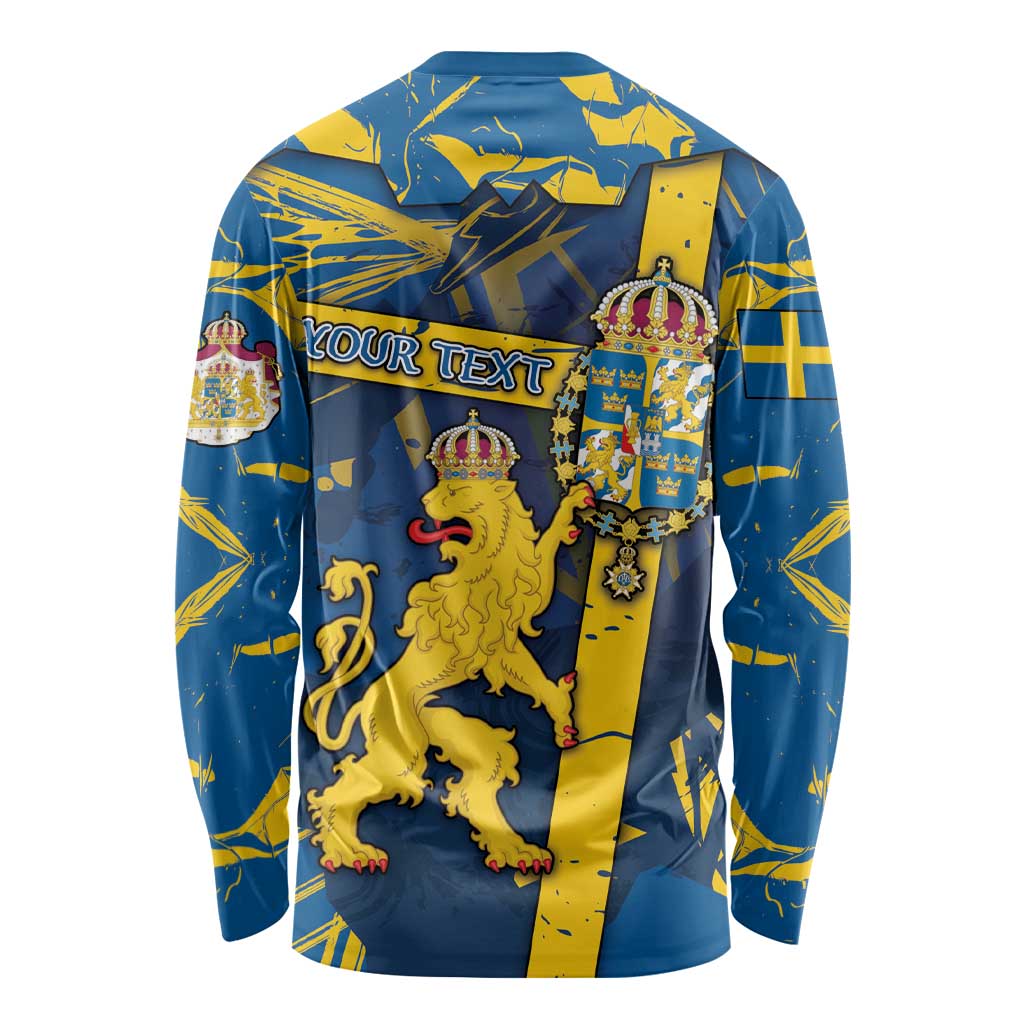 Personalized Sweden Long Sleeve Shirt Coat Of Arms Unique Style - Wonder Print Shop