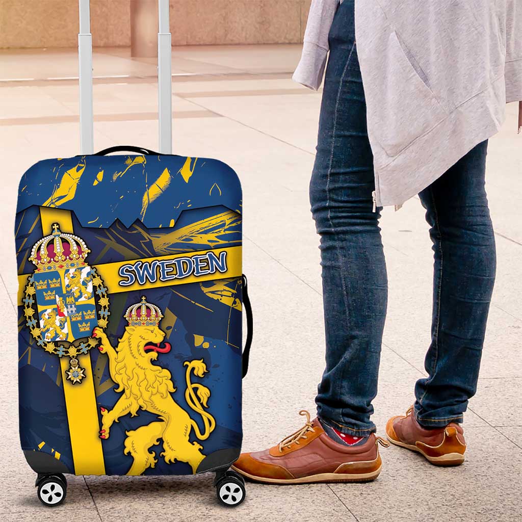Sweden Luggage Cover Coat Of Arms Unique Style - Wonder Print Shop