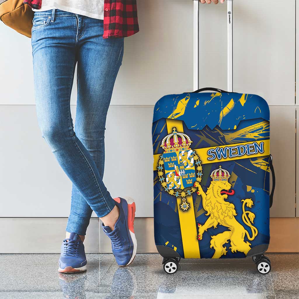 Sweden Luggage Cover Coat Of Arms Unique Style - Wonder Print Shop