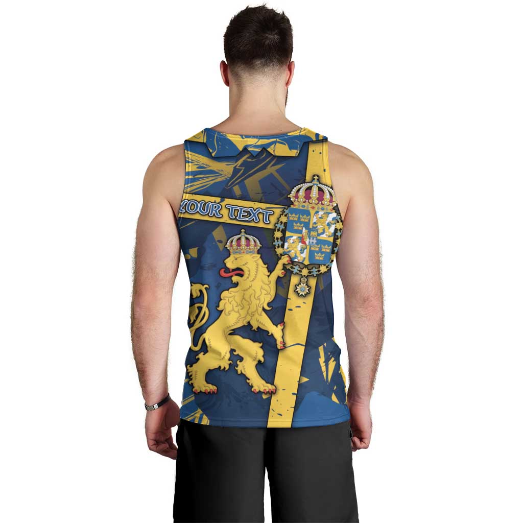Personalized Sweden Men Tank Top Coat Of Arms Unique Style - Wonder Print Shop
