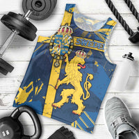 Personalized Sweden Men Tank Top Coat Of Arms Unique Style - Wonder Print Shop