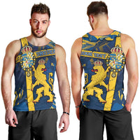 Personalized Sweden Men Tank Top Coat Of Arms Unique Style - Wonder Print Shop