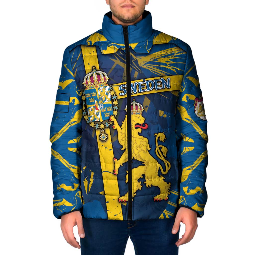 Personalized Sweden Padded Jacket Coat Of Arms Unique Style - Wonder Print Shop