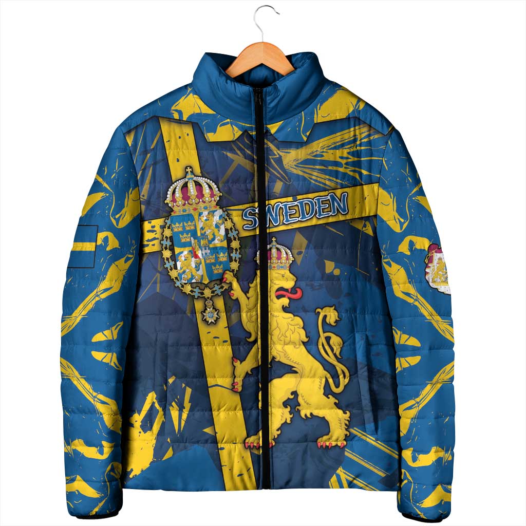 Personalized Sweden Padded Jacket Coat Of Arms Unique Style - Wonder Print Shop