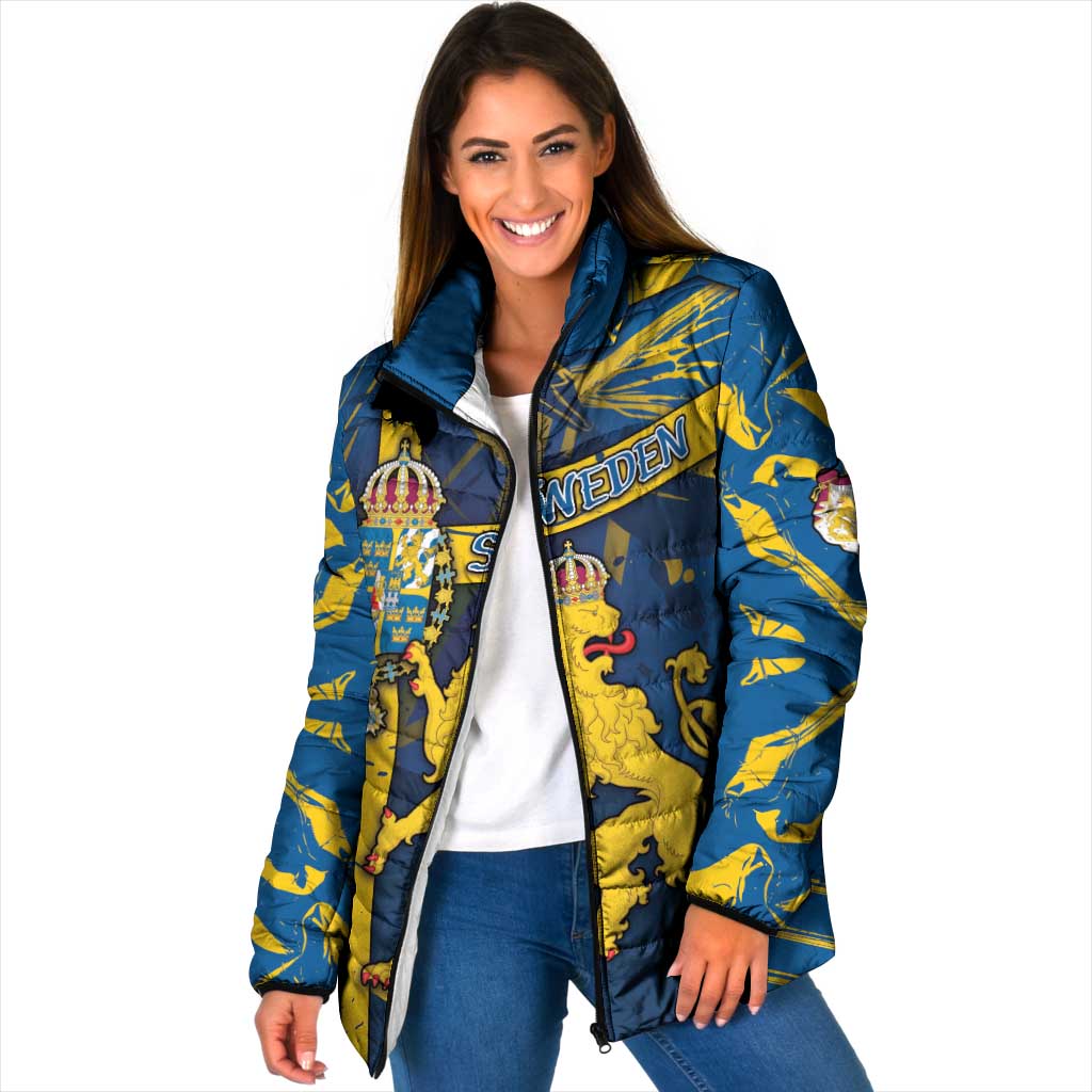 Personalized Sweden Padded Jacket Coat Of Arms Unique Style - Wonder Print Shop