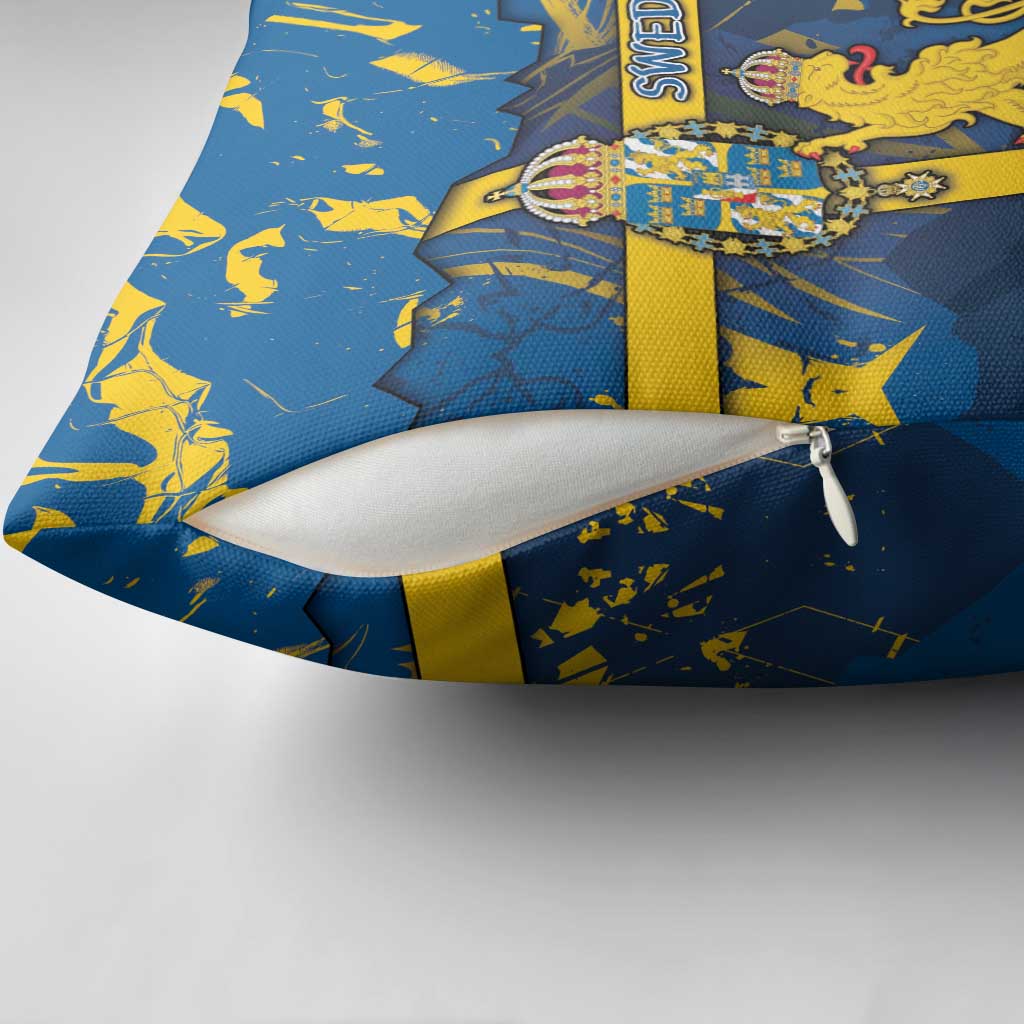 Sweden Pillow Cover Coat Of Arms Unique Style - Wonder Print Shop