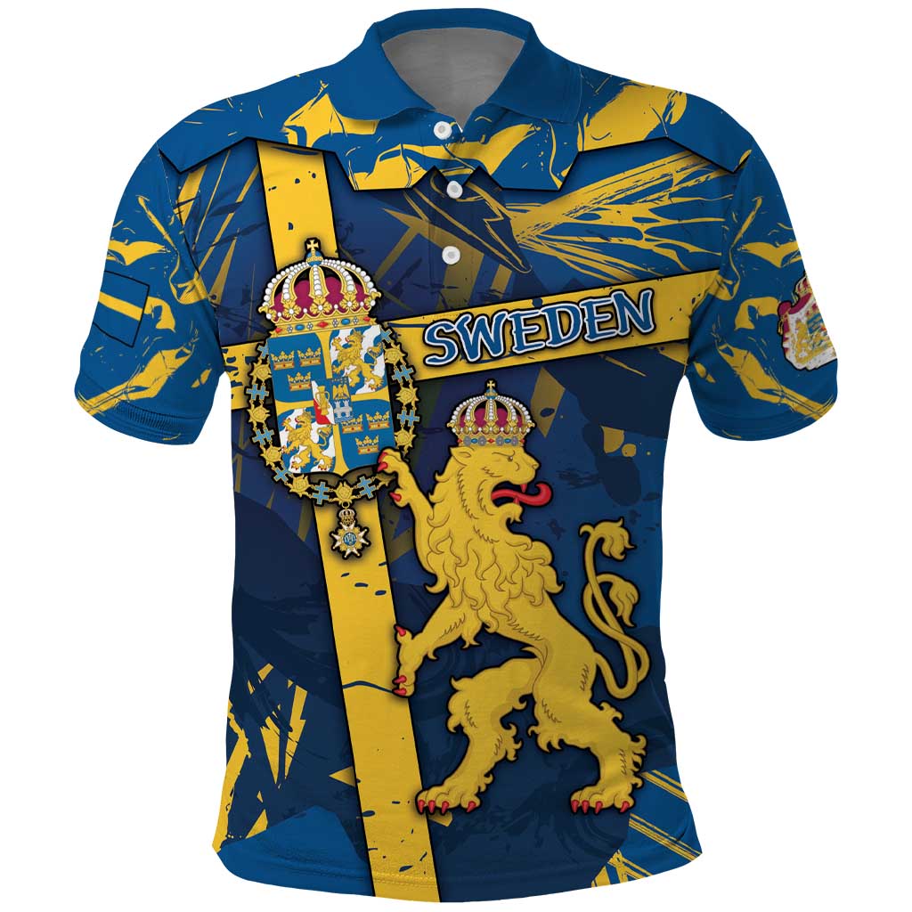 Personalized Sweden Polo Shirt Coat Of Arms Unique Style - Wonder Print Shop