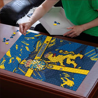 Sweden Puzzle Coat Of Arms Unique Style - Wonder Print Shop