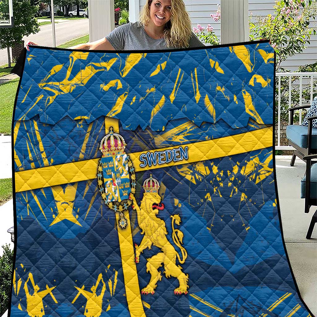 Sweden Quilt Coat Of Arms Unique Style - Wonder Print Shop