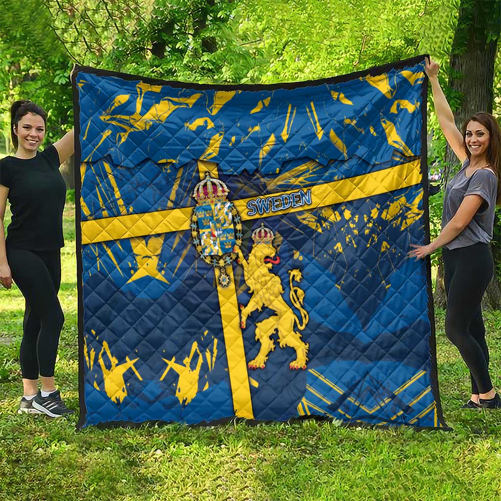Sweden Quilt Coat Of Arms Unique Style - Wonder Print Shop