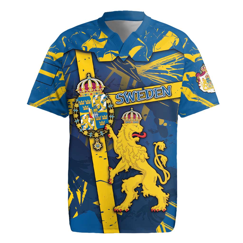 Personalized Sweden Rugby Jersey Coat Of Arms Unique Style - Wonder Print Shop