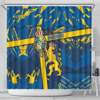 Sweden Shower Curtain Coat Of Arms Unique Style - Wonder Print Shop