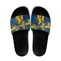 Sweden Slide Sandals Coat Of Arms Unique Style - Wonder Print Shop
