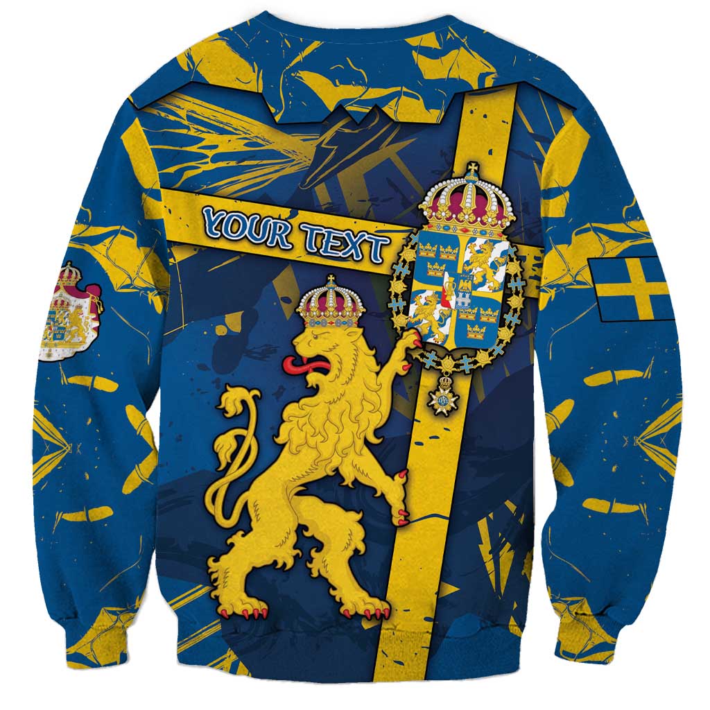 Personalized Sweden Sweatshirt Coat Of Arms Unique Style - Wonder Print Shop