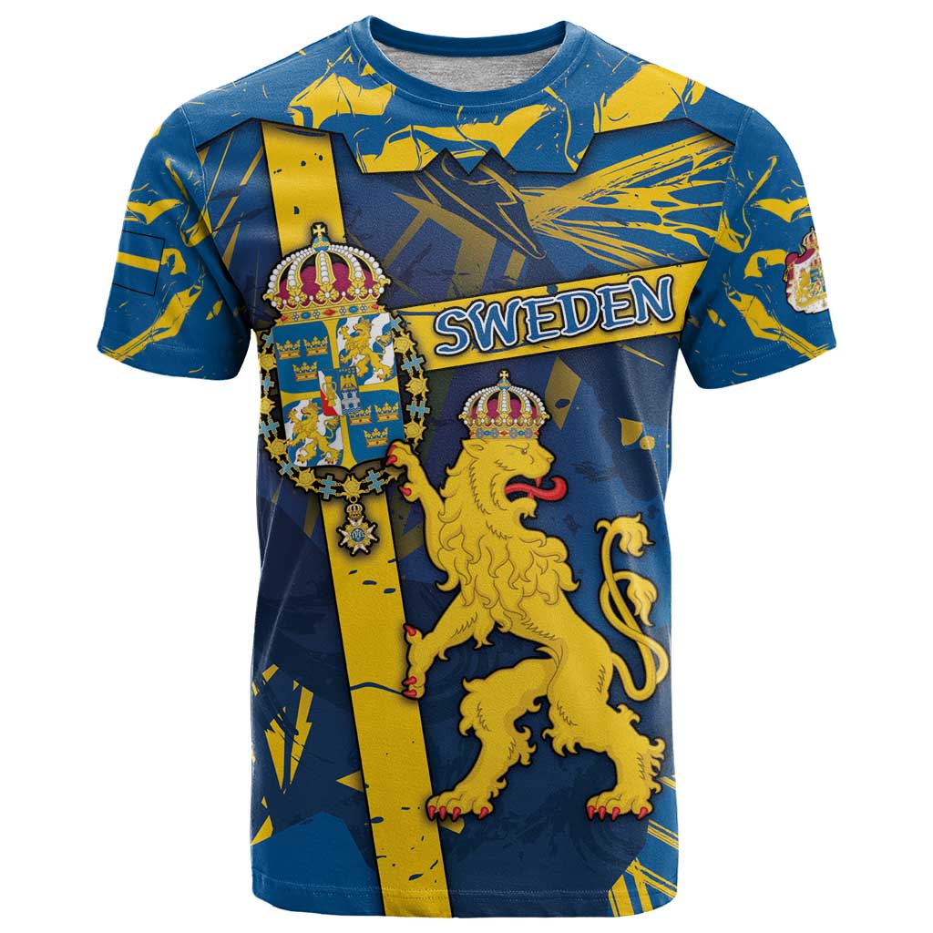 Personalized Sweden T Shirt Coat Of Arms Unique Style - Wonder Print Shop