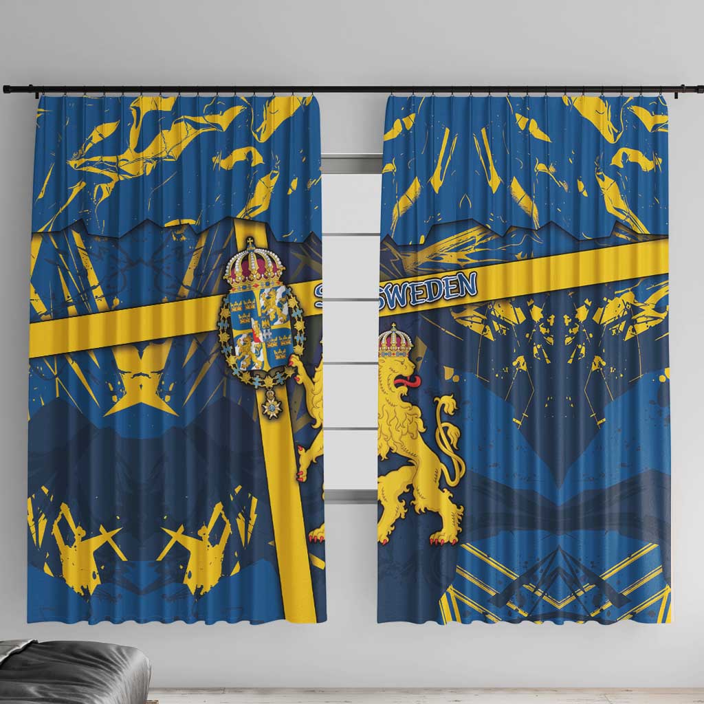 Sweden Window Curtain Coat Of Arms Unique Style - Wonder Print Shop
