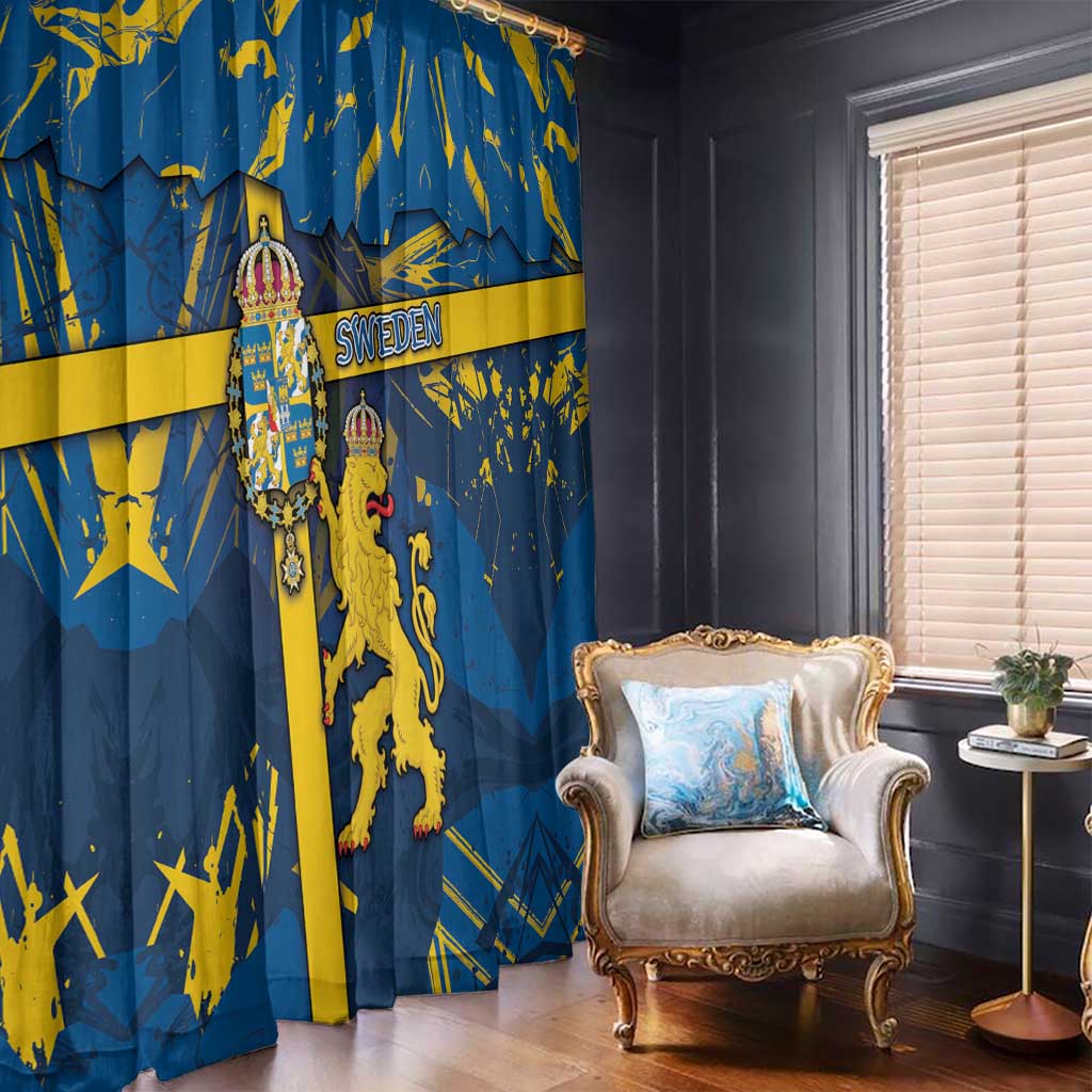 Sweden Window Curtain Coat Of Arms Unique Style - Wonder Print Shop