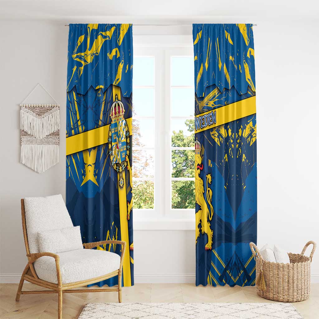 Sweden Window Curtain Coat Of Arms Unique Style - Wonder Print Shop
