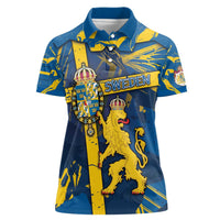 Personalized Sweden Women Polo Shirt Coat Of Arms Unique Style - Wonder Print Shop