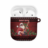 Guitar Christmas AirPods Case Rocking Santa - Wonder Print Shop