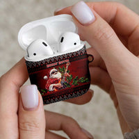 Guitar Christmas AirPods Case Rocking Santa - Wonder Print Shop