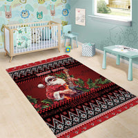 Guitar Christmas Area Rug Rocking Santa - Wonder Print Shop