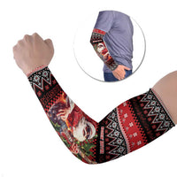 Guitar Christmas Arm Sleeves Rocking Santa - Wonder Print Shop
