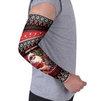 Guitar Christmas Arm Sleeves Rocking Santa - Wonder Print Shop