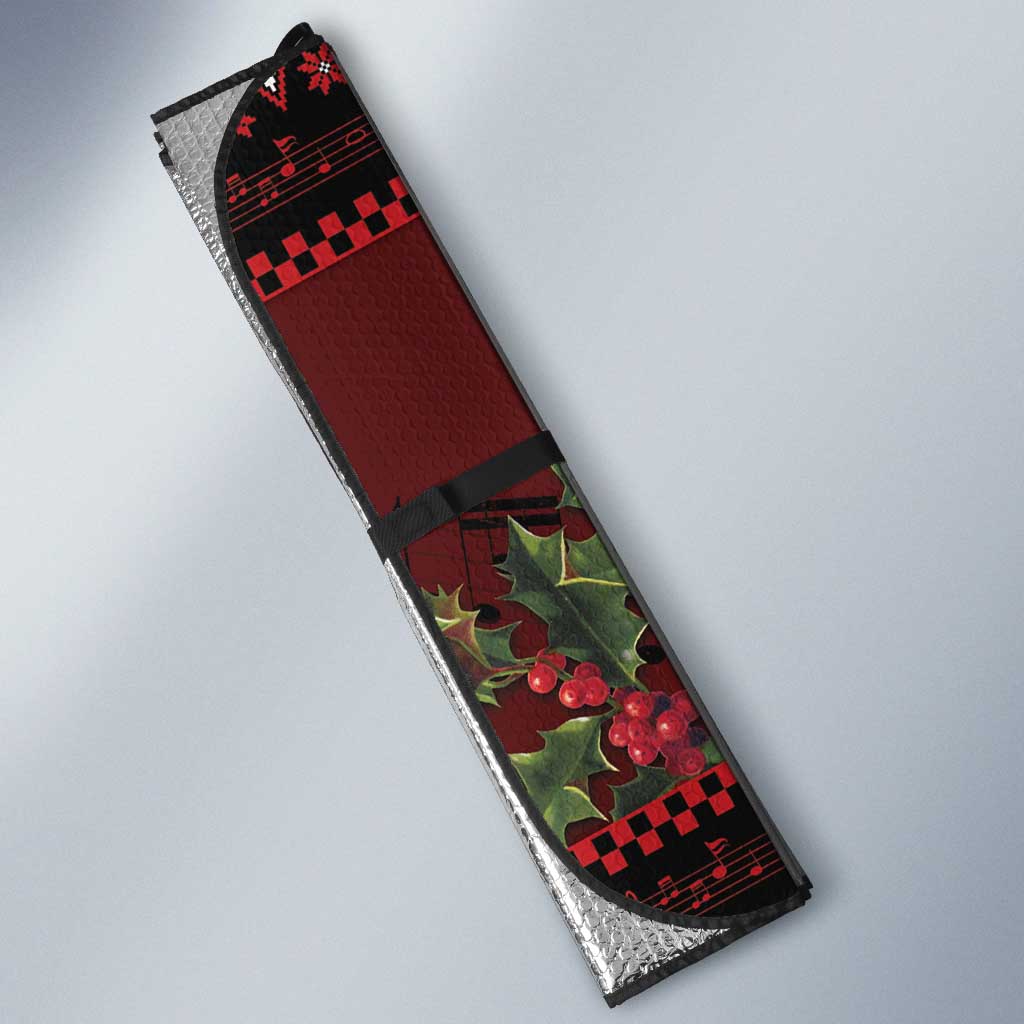 Guitar Christmas Auto Sun Shade Rocking Santa - Wonder Print Shop