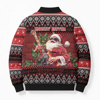 Guitar Christmas Bomber Puffer Jacket Rocking Santa - Wonder Print Shop