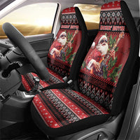 Guitar Christmas Car Seat Cover Rocking Santa - Wonder Print Shop