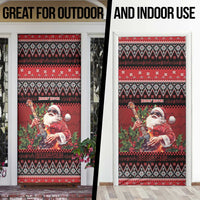 Guitar Christmas Door Cover Rocking Santa - Wonder Print Shop