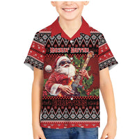 Guitar Christmas Family Matching Mermaid Dress and Hawaiian Shirt Rocking Santa - Wonder Print Shop