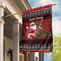 Guitar Christmas Garden Flag Rocking Santa - Wonder Print Shop