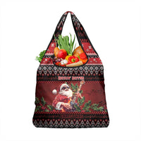 Guitar Christmas Grocery Bag Rocking Santa - Wonder Print Shop