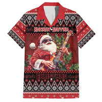 Guitar Christmas Hawaiian Shirt Rocking Santa - Wonder Print Shop