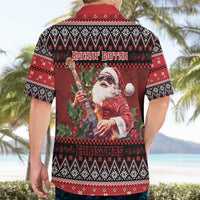 Guitar Christmas Hawaiian Shirt Rocking Santa - Wonder Print Shop