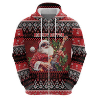 Guitar Christmas Hoodie Rocking Santa - Wonder Print Shop