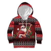 Guitar Christmas Kid Hoodie Rocking Santa - Wonder Print Shop