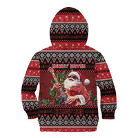 Guitar Christmas Kid Hoodie Rocking Santa - Wonder Print Shop
