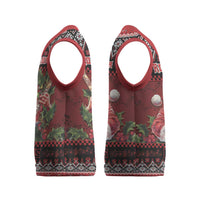 Guitar Christmas Knitted V-Neck Vest Rocking Santa - Wonder Print Shop
