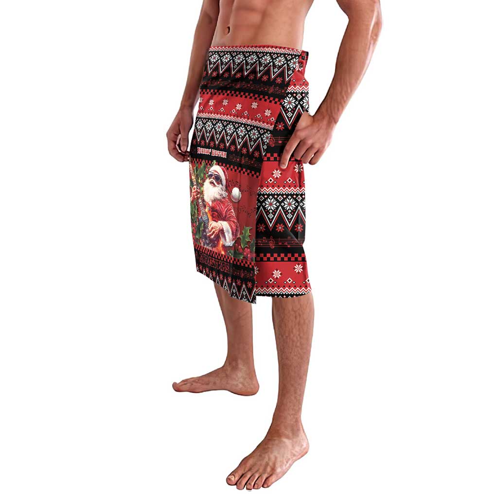 Guitar Christmas Lavalava Rocking Santa - Wonder Print Shop