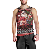 Guitar Christmas Men Tank Top Rocking Santa - Wonder Print Shop